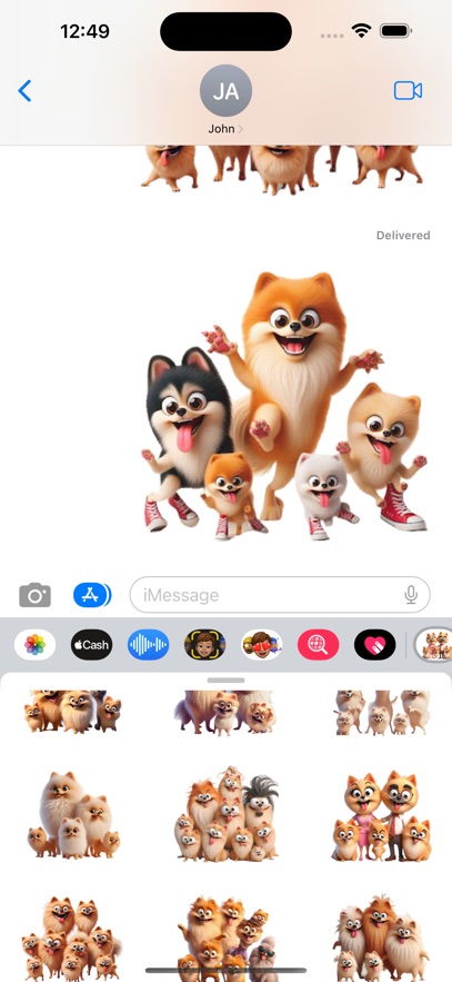 Pomeranian Family Stickers