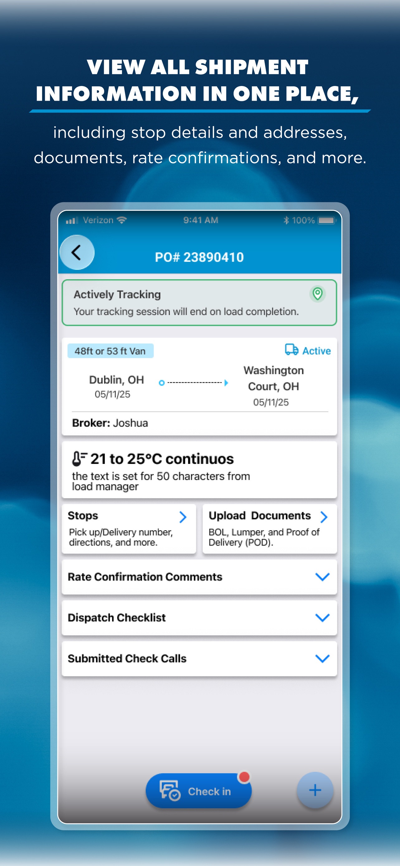 TQL Carrier Dashboard screenshot 2