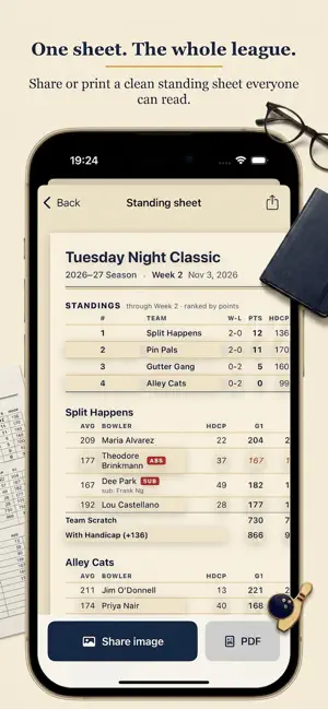 Lanebook: Bowling Score Keeper screenshot 2