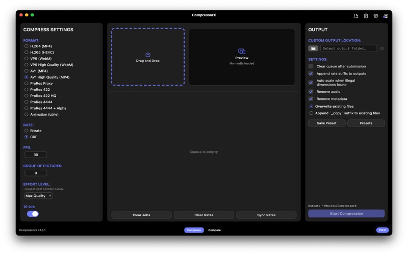 CompressorX screenshot