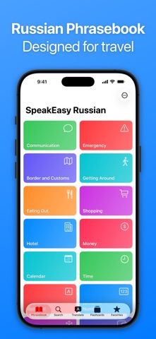 SpeakEasy Russian Phrasebook iPhone screenshot