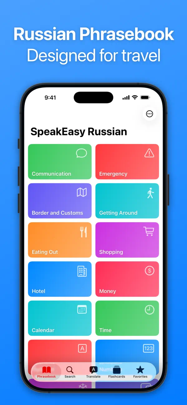 Screenshot #1 pour SpeakEasy Russian Phrasebook