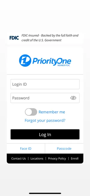 PriorityOne Banking screenshot 1