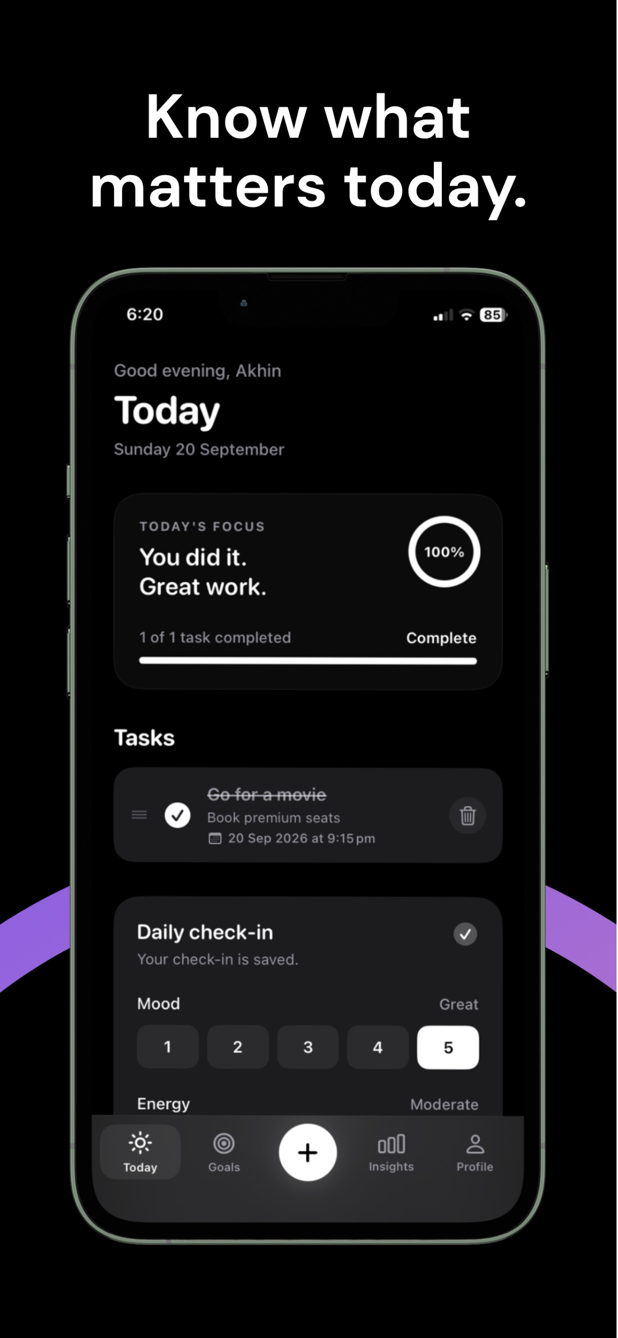 Screenshot 1 of Orbit: Personal Life Planner