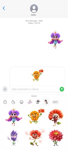 跳舞花朵贴纸 screenshot