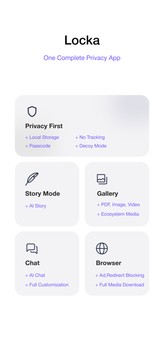Locka: Photo Vault & Browser Screenshot 1 of 7