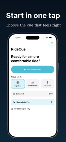 Motion Sickness Relief: Cues Screenshot 2 of 5