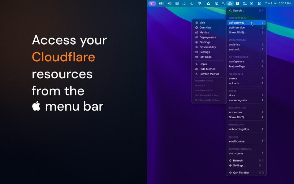 #1. FlareBar (macOS) โดย: Yash Baheti
