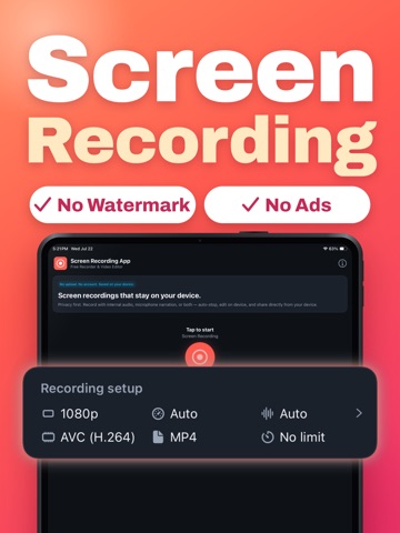 Screen Recording App ◉