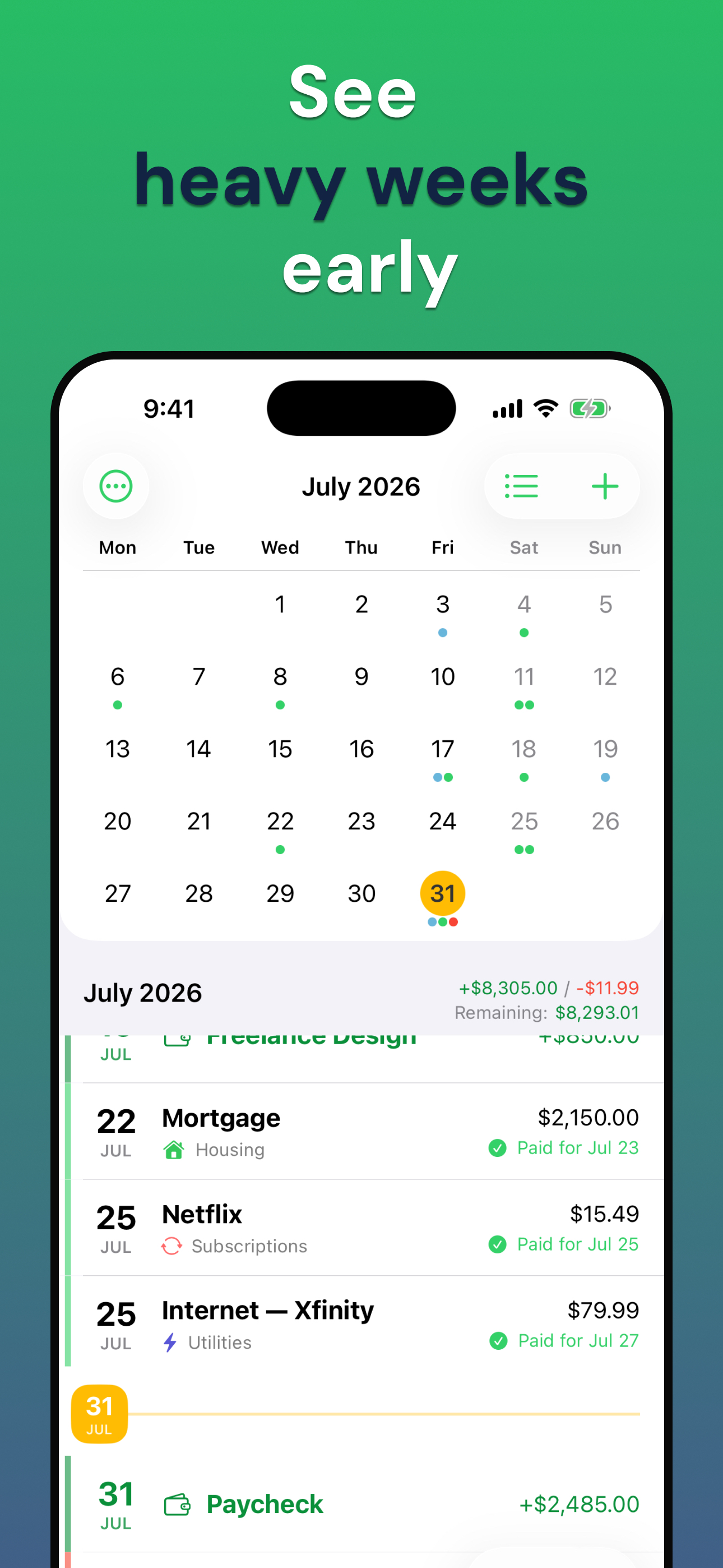 Bill Organizer, Tracker: Billo screenshot 3