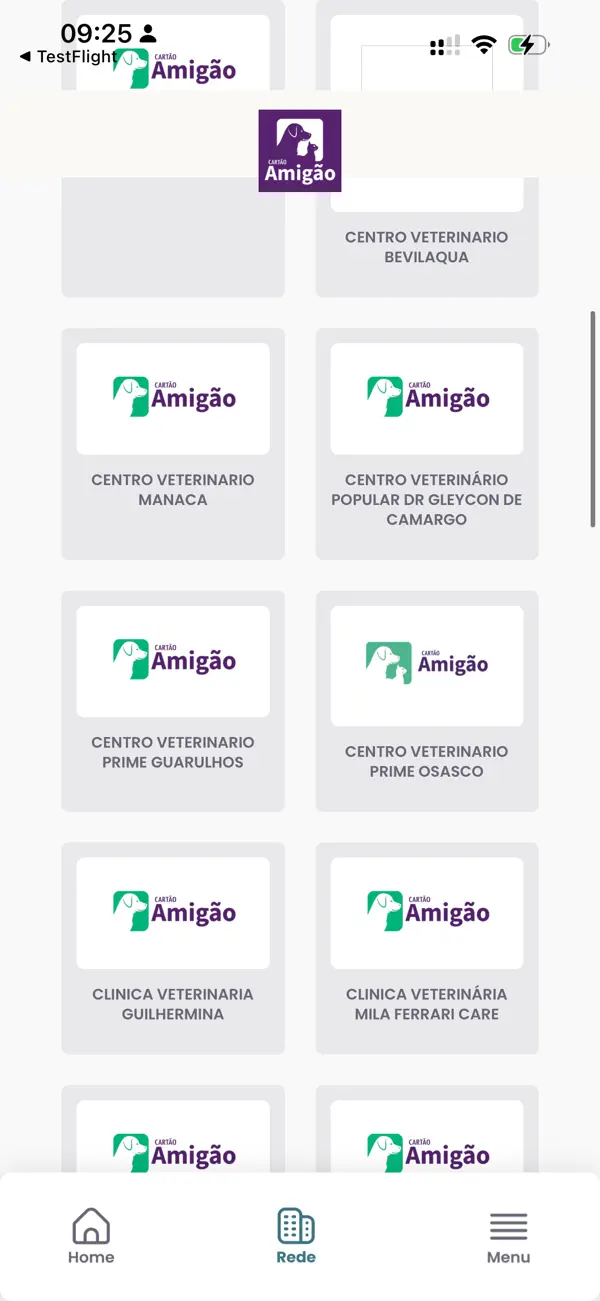 Detalhes do plano no aplicativo Cart&atilde;o Amig&atilde;o