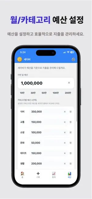 세이버 가계부 - 지출관리 비서 screenshot 4