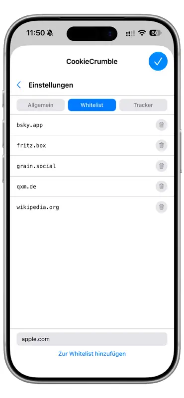 CookieCrumble für Safari screenshot 6 of 7