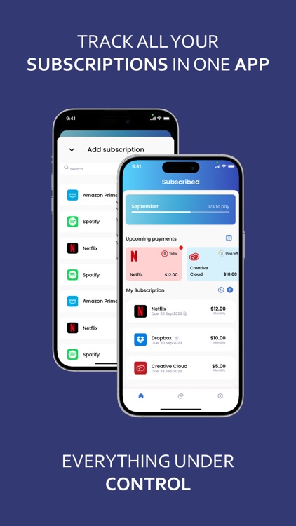 Subscribed - bills tracker