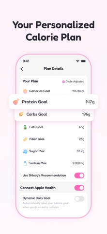 Shelog: Food Log, Diet tracker iPhone screenshot