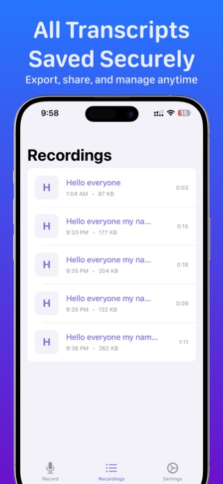 Speakly AI: Voice 2 Text Notes Screenshot 7 of 7