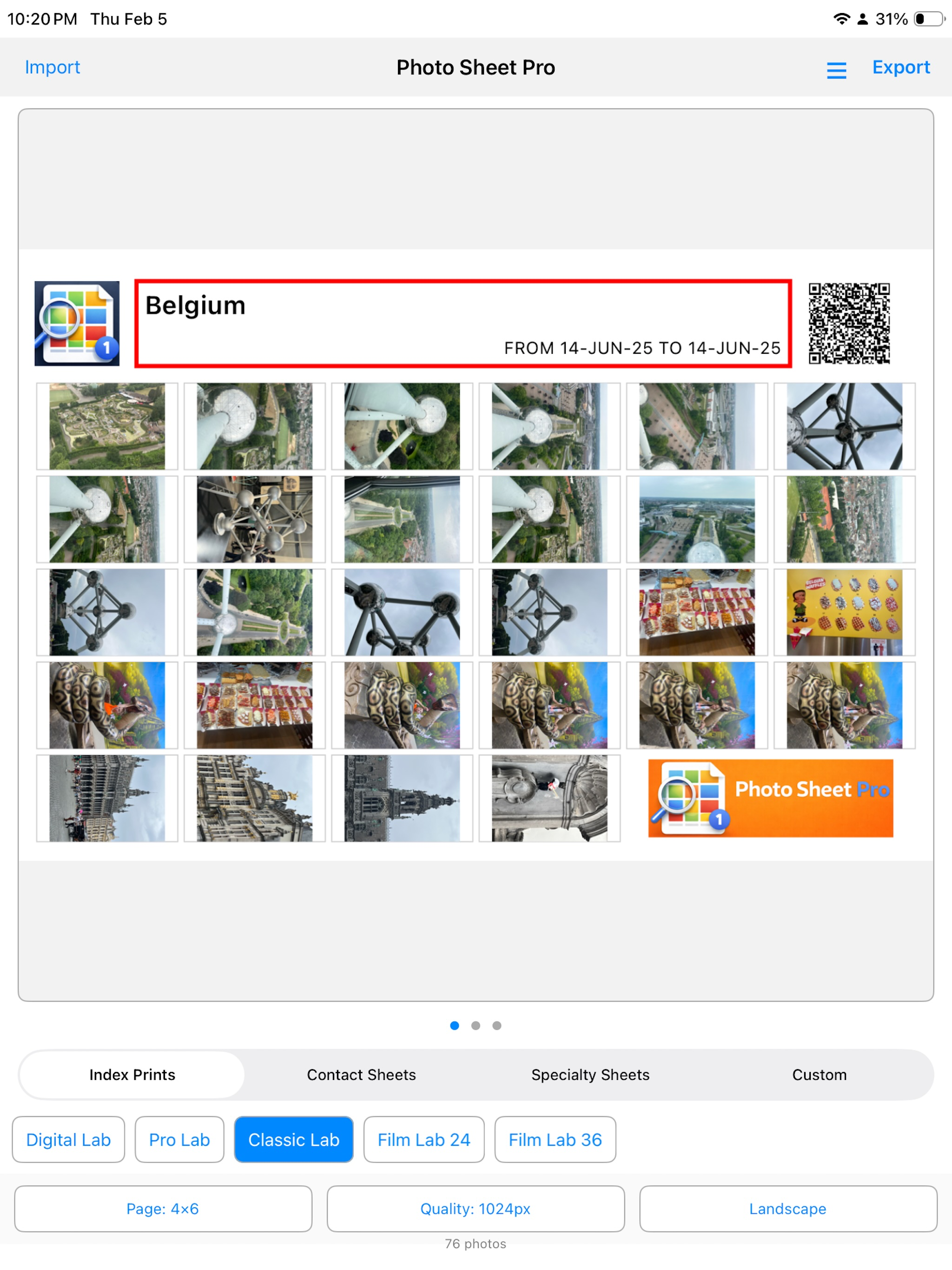 Photo Sheet Pro screenshot 13