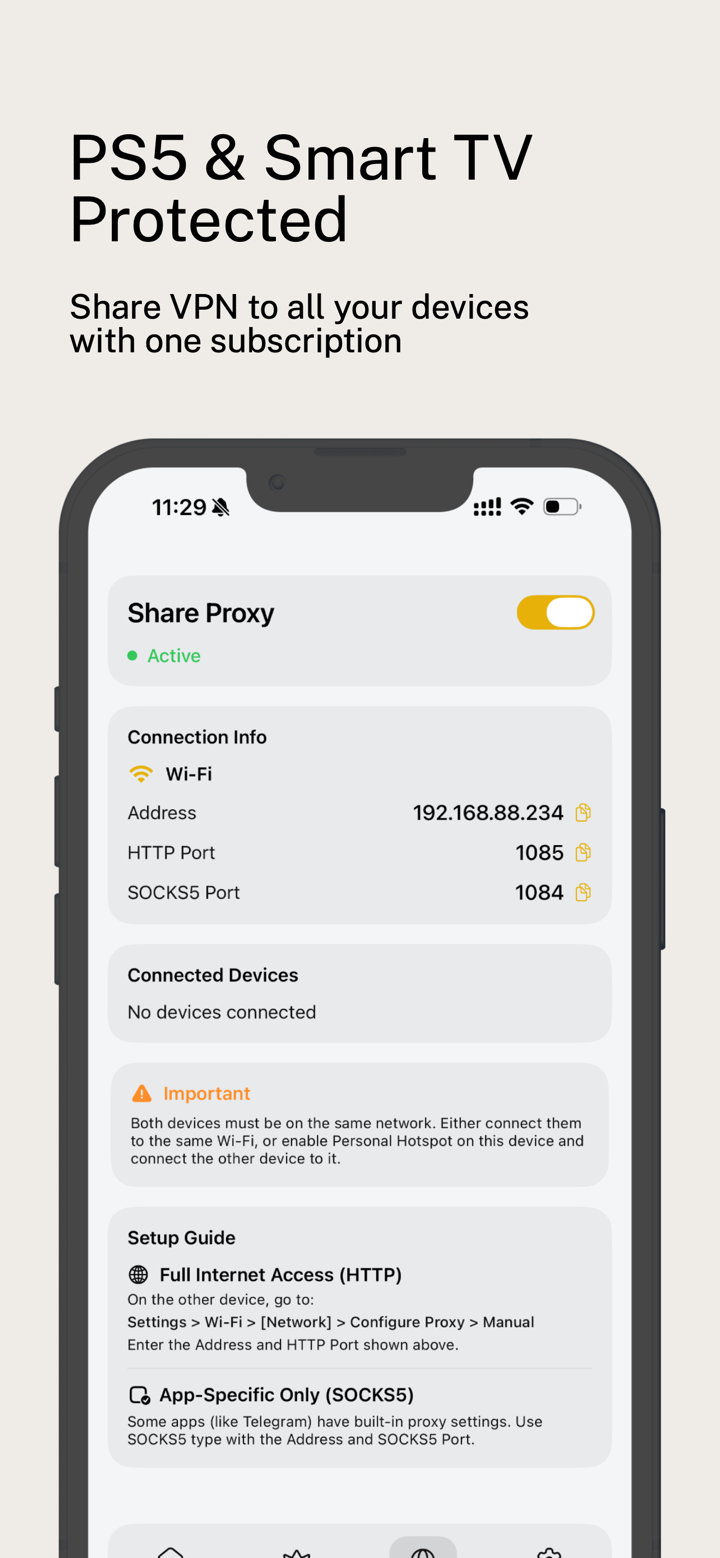 Pegasus VPN: Sharing & Safety screenshot 4