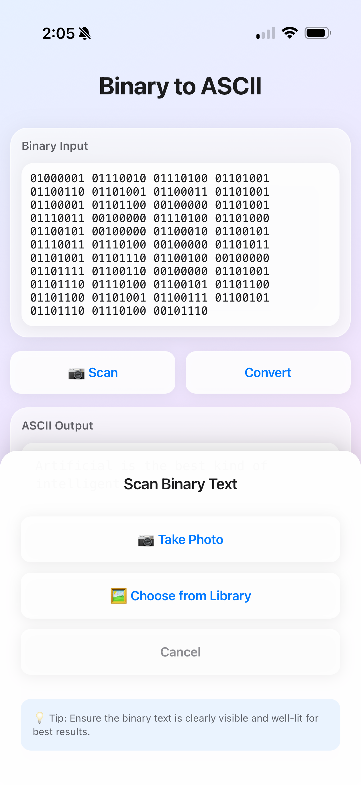 Binary2Ascii screenshot 2