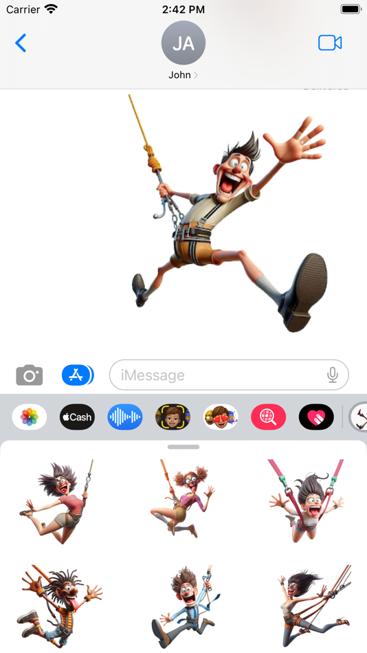 #6. Bungee Jump Stickers (iOS) Podle: Paul Scott