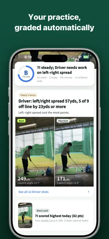 SmartTrack Golf - 弾道測定&ショットログ screenshot 2 of 6
