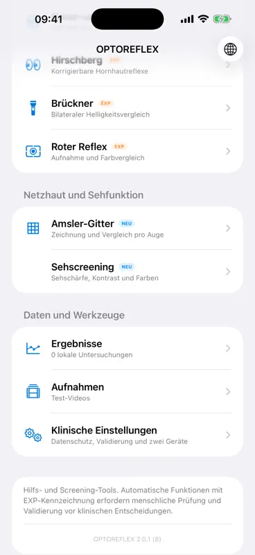 OptoReflex: Augentests screenshot 4 of 5