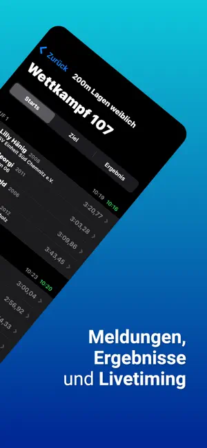 SwimResults screenshot 2