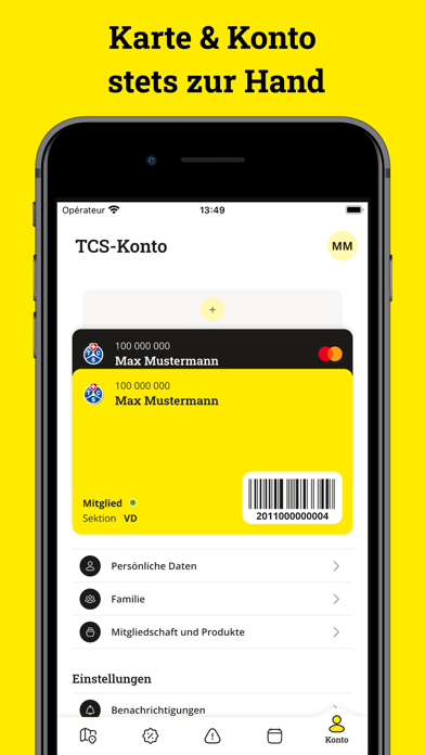TCS - Touring Club Schweiz Screenshot