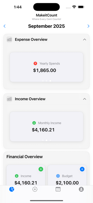 Make It Count: Finance Tracker Screenshot 1 of 9