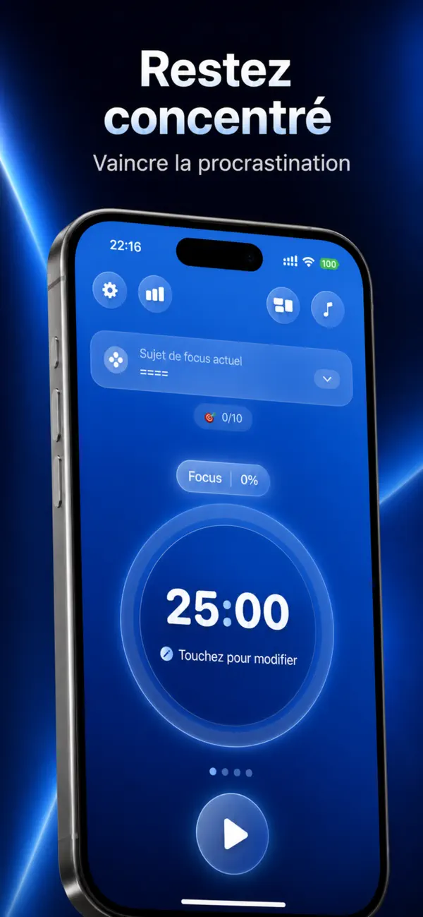 Screenshot #1 pour Pomodoro Focus Timer For Study