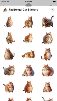 fat bengal cat stickers iphone screenshot 1