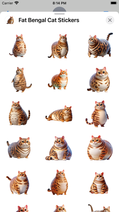Screenshot #1 pour Fat Bengal Cat Stickers