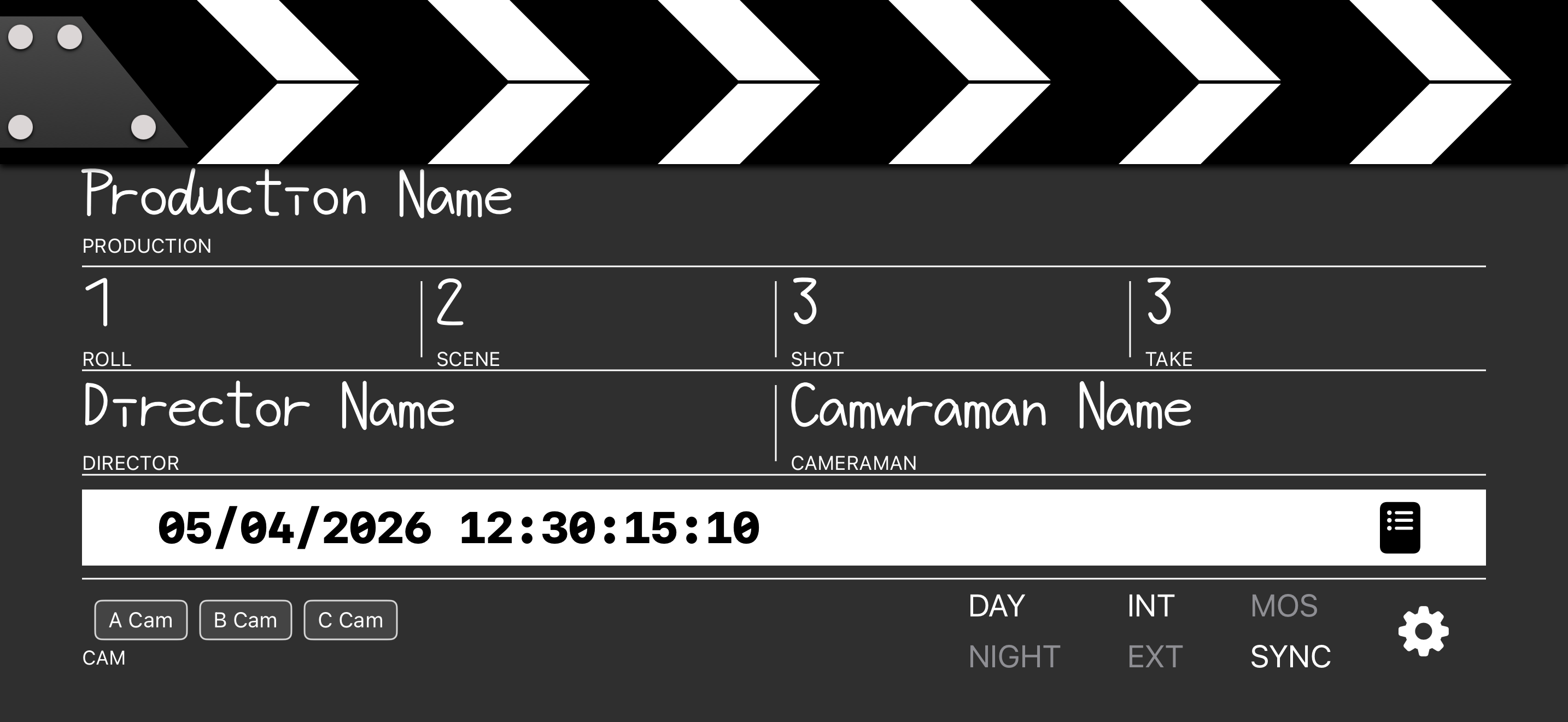 ClapperBoard - Scene Tracker