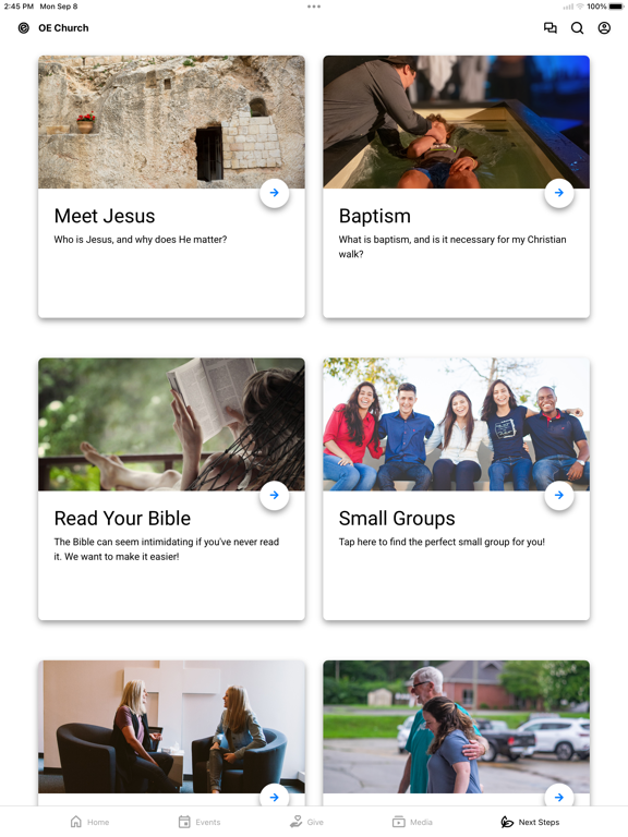 OE Church iPad screenshot 4 - Lifestyle app