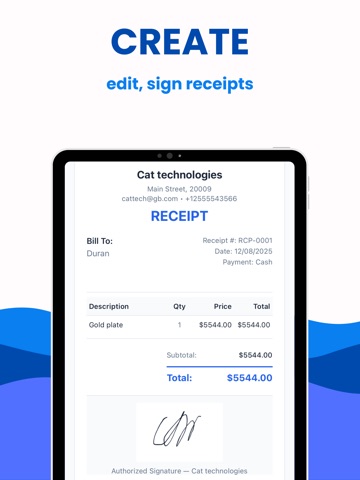 Receipt Maker : Make Receipt iPad screenshot