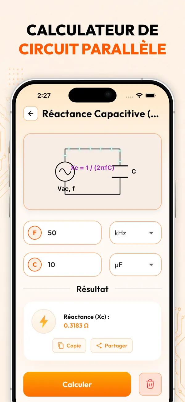 Screenshot #3 pour Electric circuit calculator