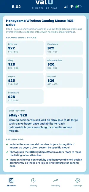 valU: Resale Price Scanner screenshot 4