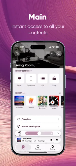 MusicCast Controller iPhone screenshot 1