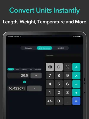 Calculator Plus: Units & Split screenshot 2