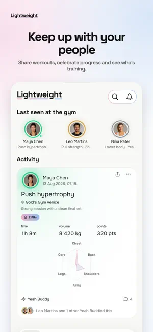 LW: Gym Workout Tracker & Log screenshot 3