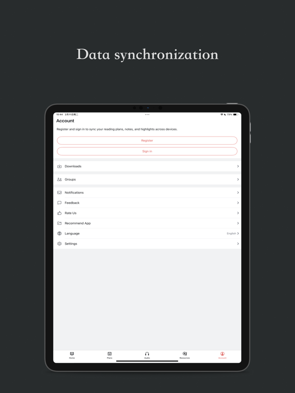 Public Reading of Scripture iPad screenshot 5 - Reference app
