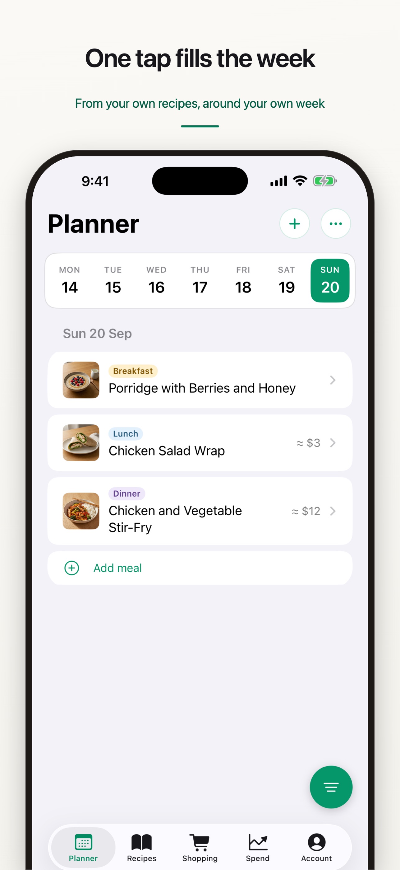 Screenshot 1 of Harvenna: Meal Planner