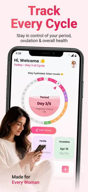 Period Log & Cycle Tracker screenshot 1