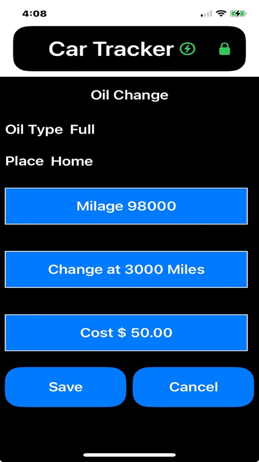 #2. MyCarProject-Tracker (iOS) Podle: James Stacy