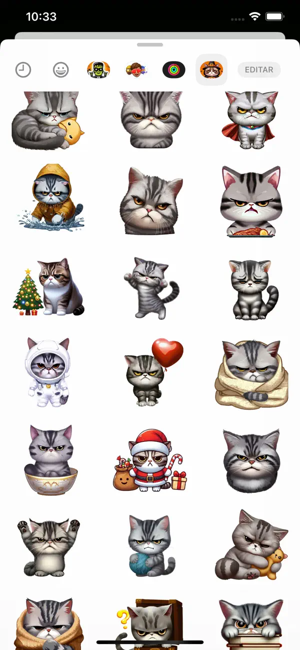 Screenshot #2 pour Grumpy Cats Shorthair Stickers