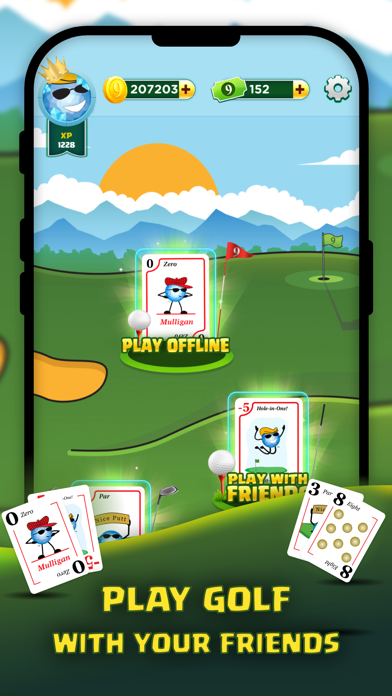 Play Nine: Golf Card Gameのおすすめ画像1
