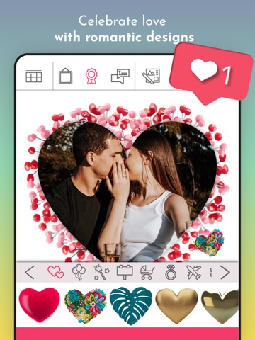 Square fit multi photo frames iPad screenshot