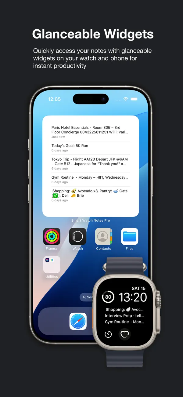 Screenshot #3 pour Smart Watch Notes Pro