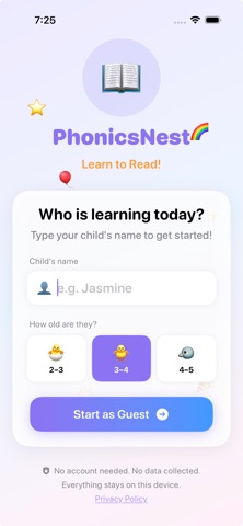 PhonicsNest - Learn to Read iPhone screenshot