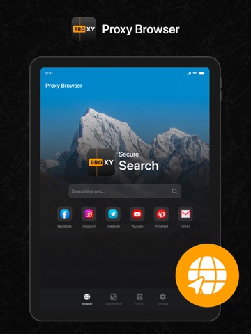 Proxy Browser - Private Web iPad screenshot
